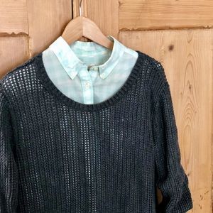 Gap Combination Gray Sweater and Button Down